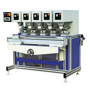 移印頭壓力調(diào)度好之后和編號(hào)等商標(biāo)